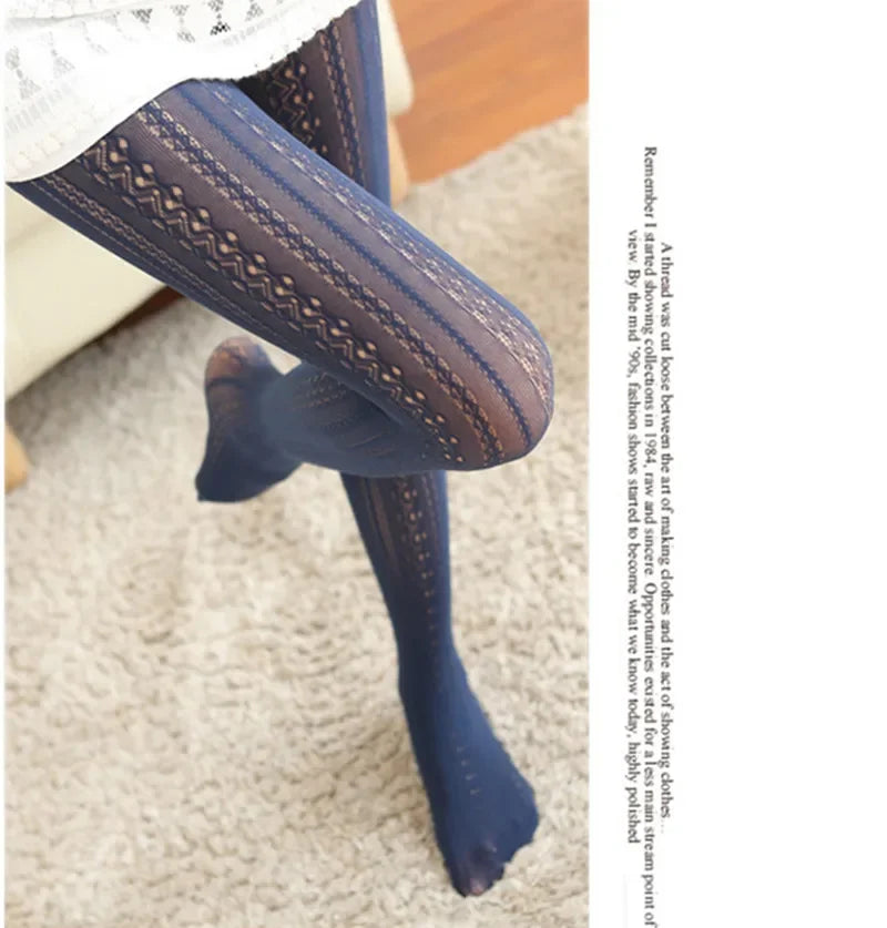 soft pattern color tights