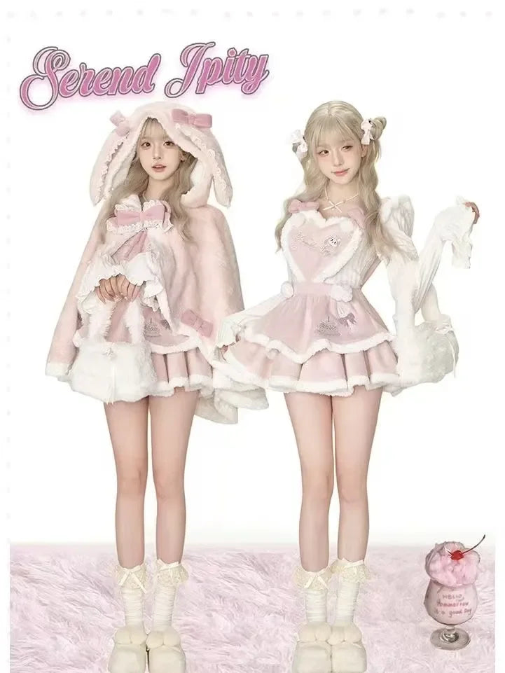 Pink kawaii heart furrr set