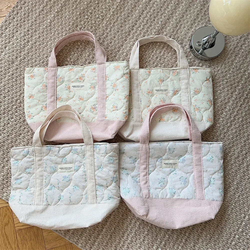 Sweet Floral Soft Cushion Shoulder Bag