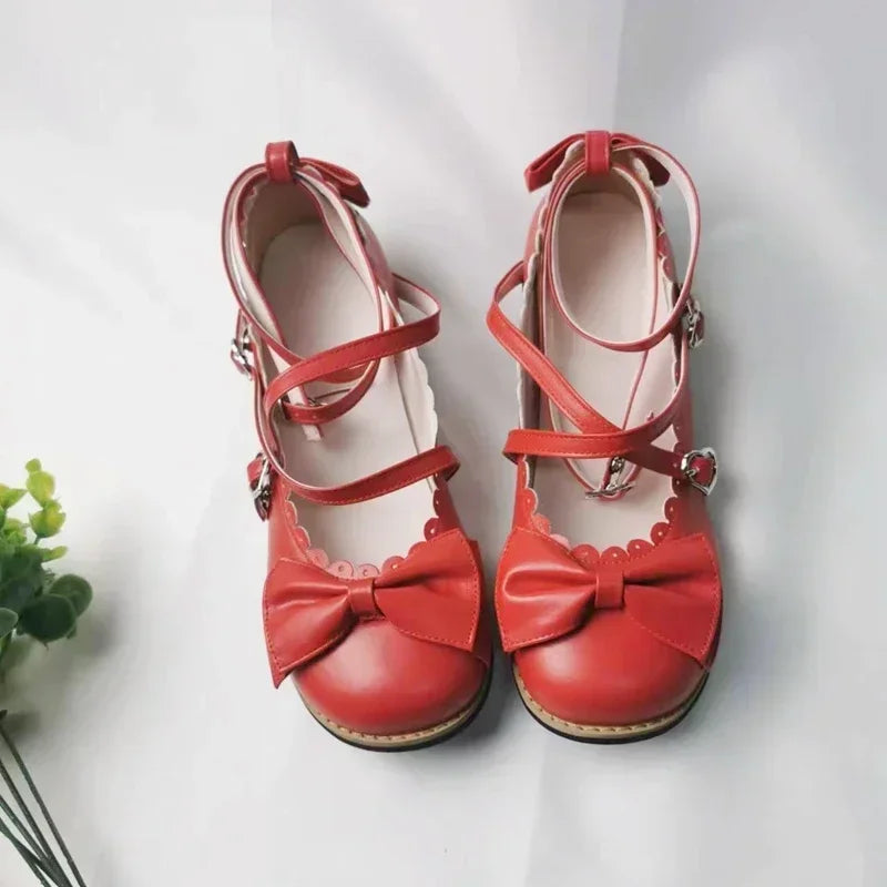 shoujo lolita bow shoes