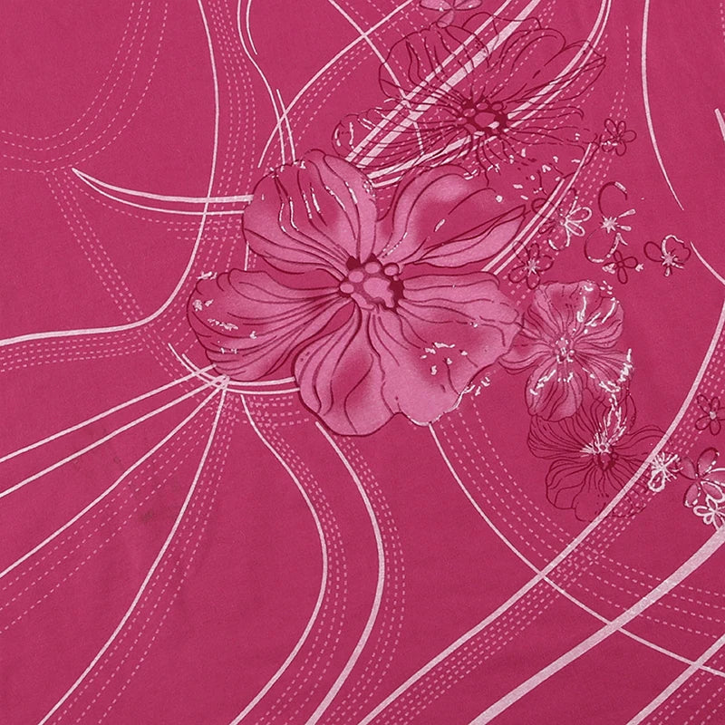 Y2K Japanese HOT pink floral sky