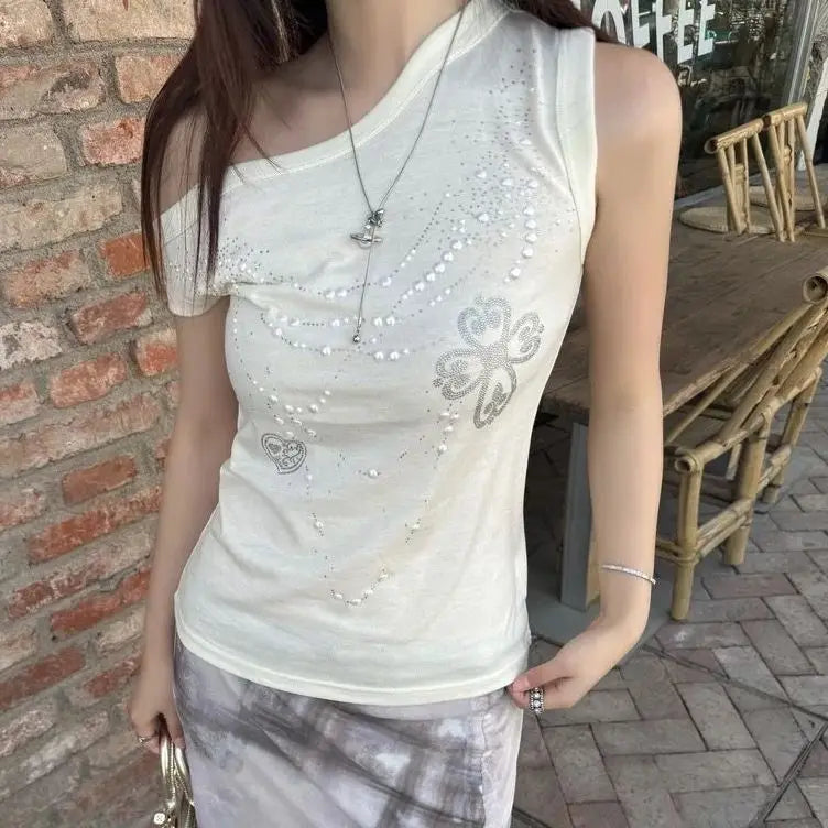 Pearl Clover Y2K top