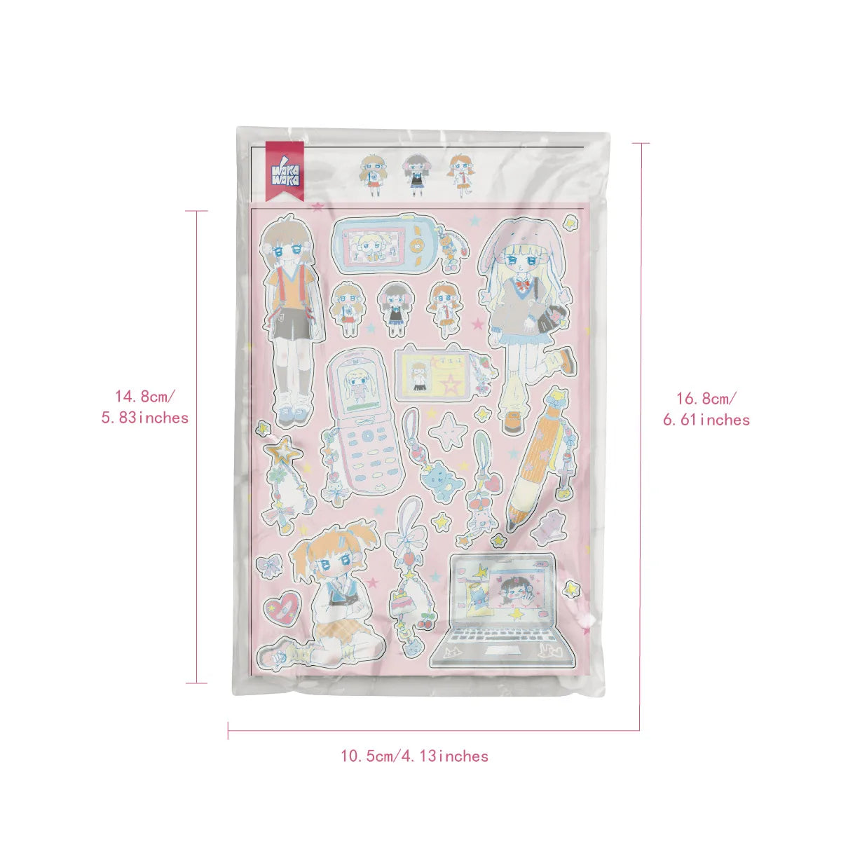 Girls characters sticker sheets