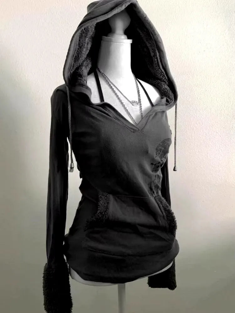 Horror protagonist pullover skul hoodie