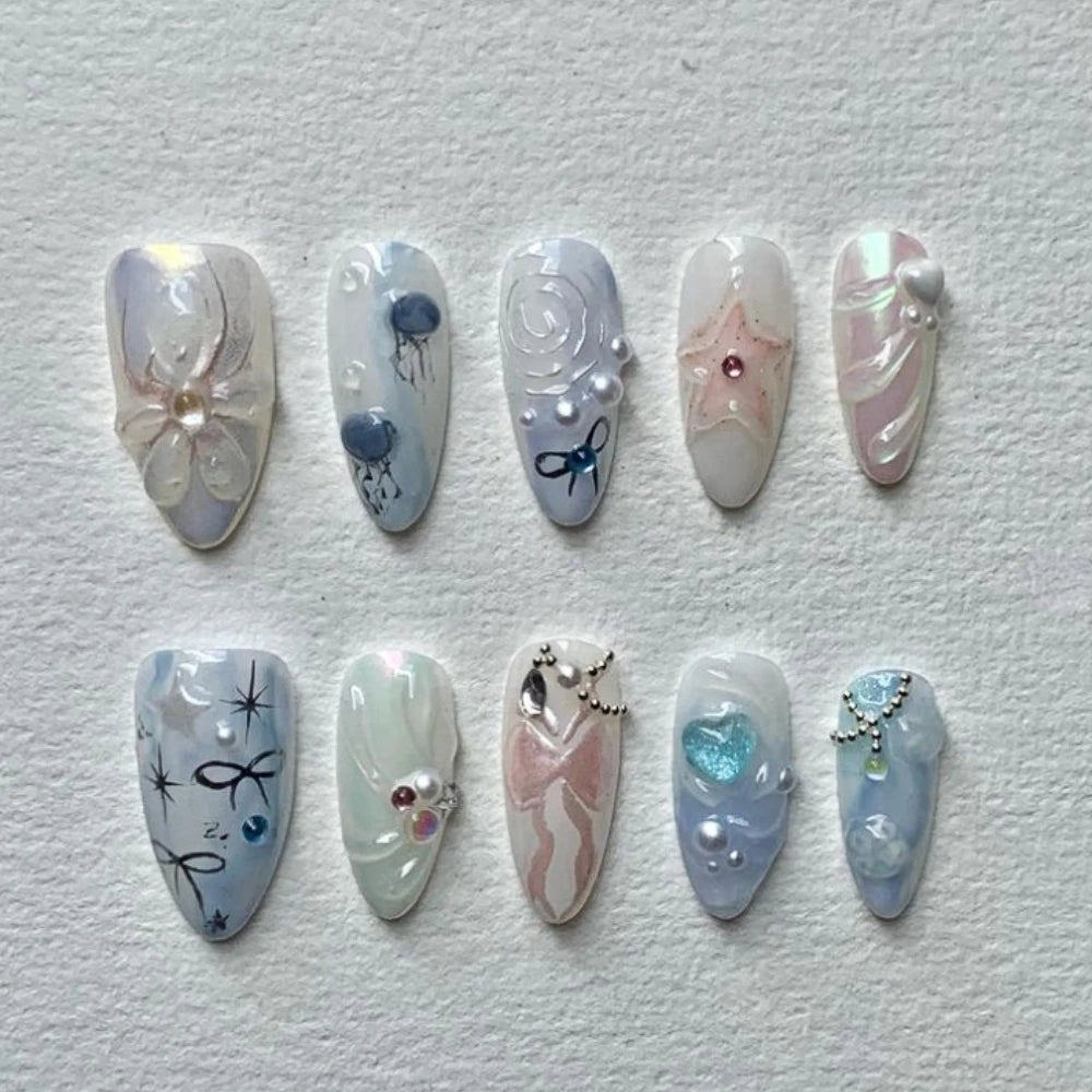 Ocean Shell Press On Nails
