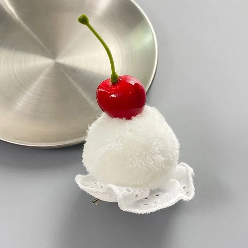 "Cherry on top"! ice cream hair clip