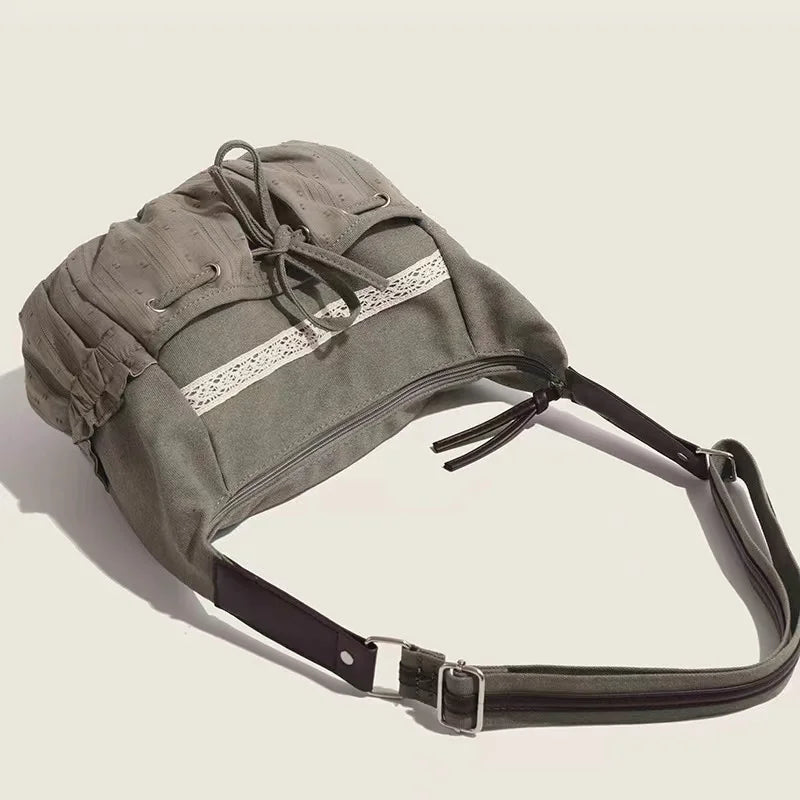 Vintage messenger bow shoulder bag