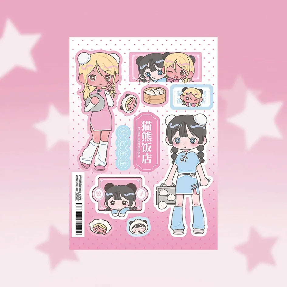 Cute Japanese skool girl sticker sheets