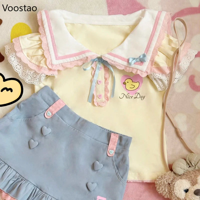 Kawaii sweet duck top