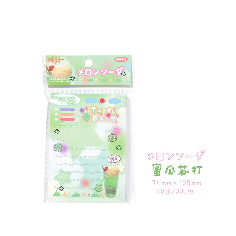 50 Sheets soft colored memopads