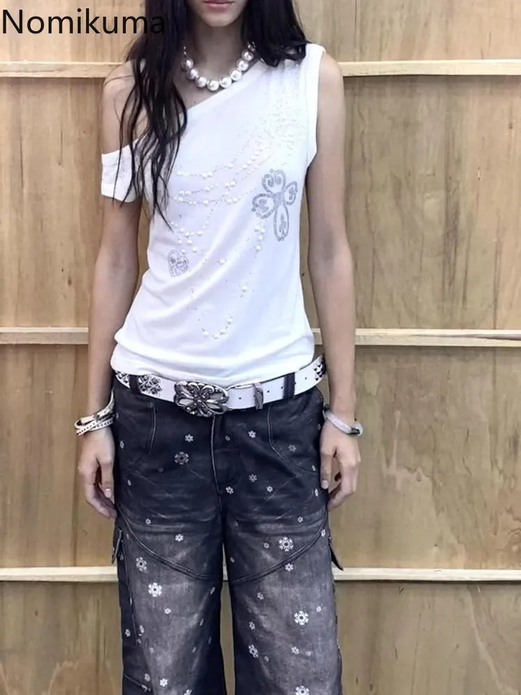 Pearl Clover Y2K top