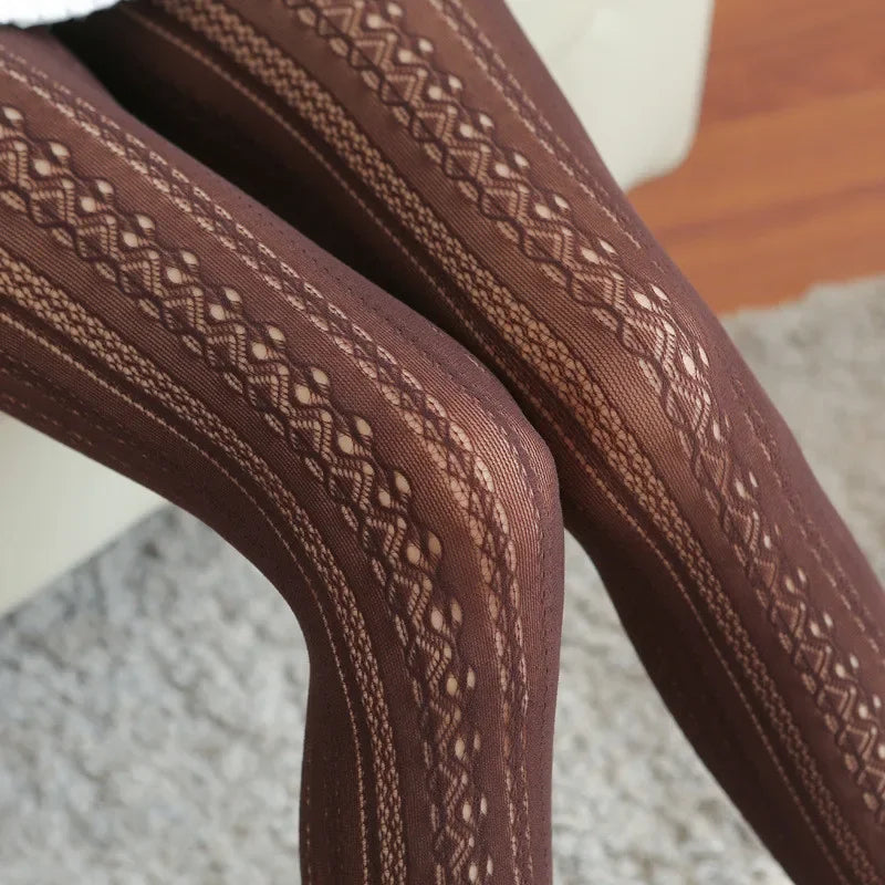 soft pattern color tights