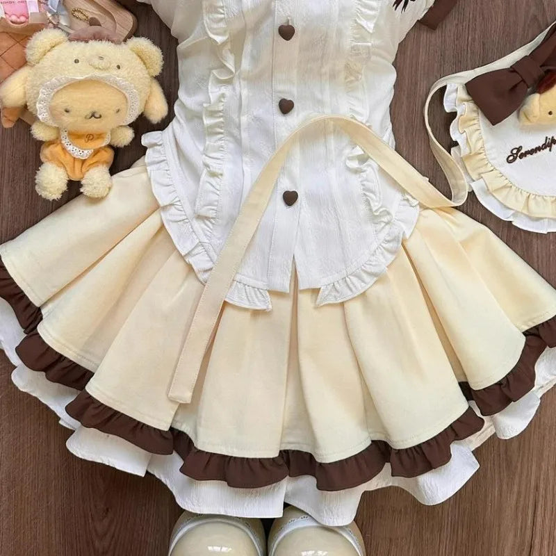Yellow shoujo kawaii set