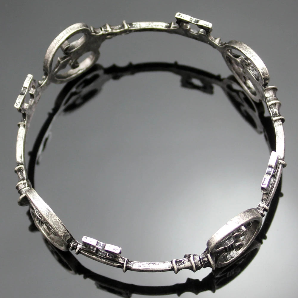 Vintage Victorian key bracelet