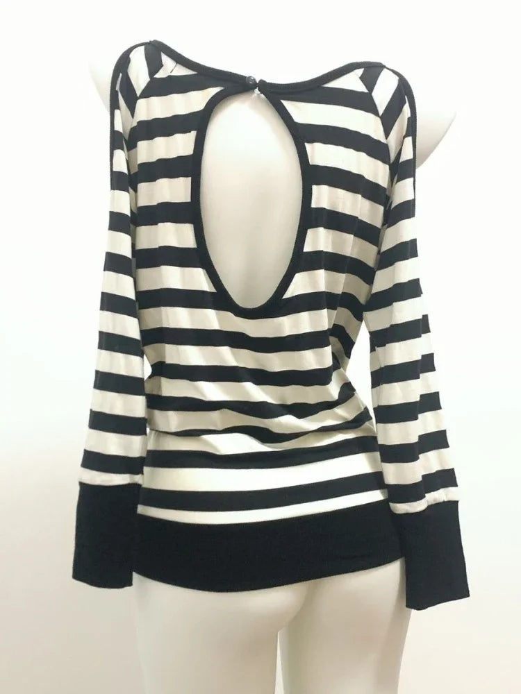 Horror Protagonist Striped No Shoulder