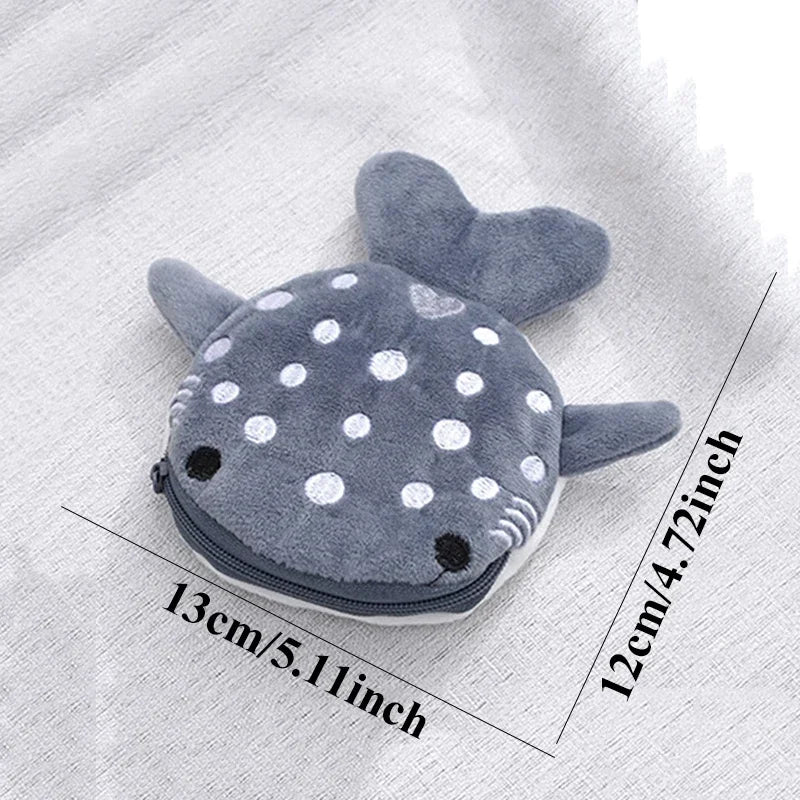 Blue shark mini pouch