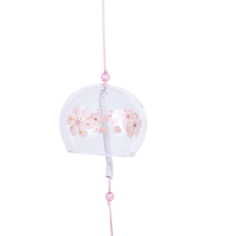 1PC Japanese Style Glass Wind Sakura Chimes