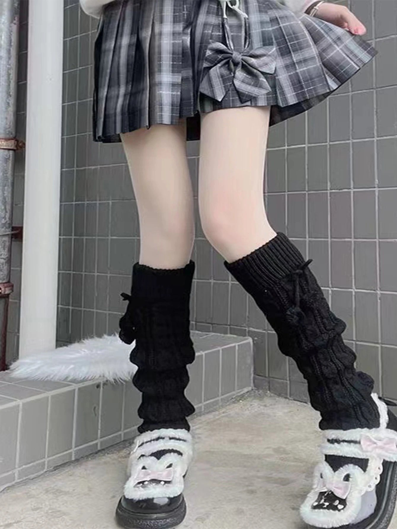 leg warmers pompom