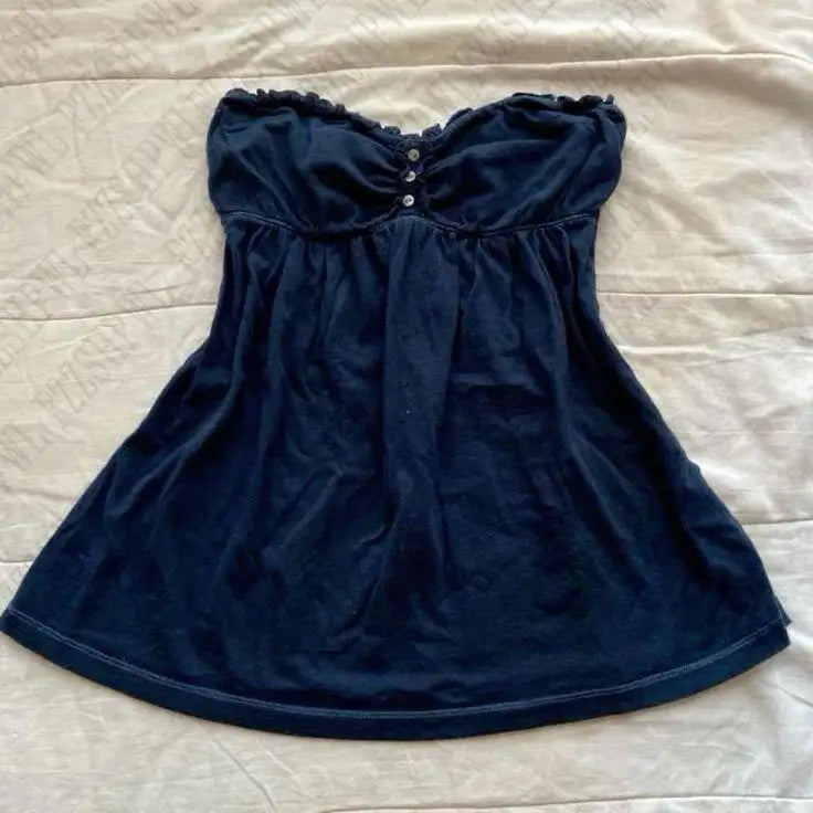 dark shoujo blue no strings top