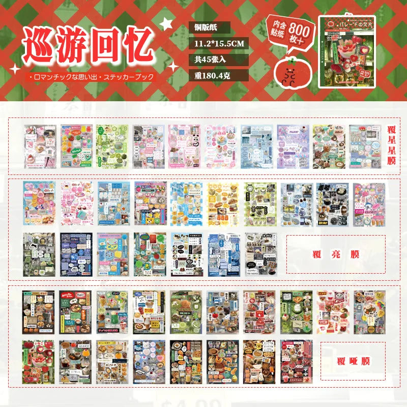 Yummy Tummy food stickers 45 sheets