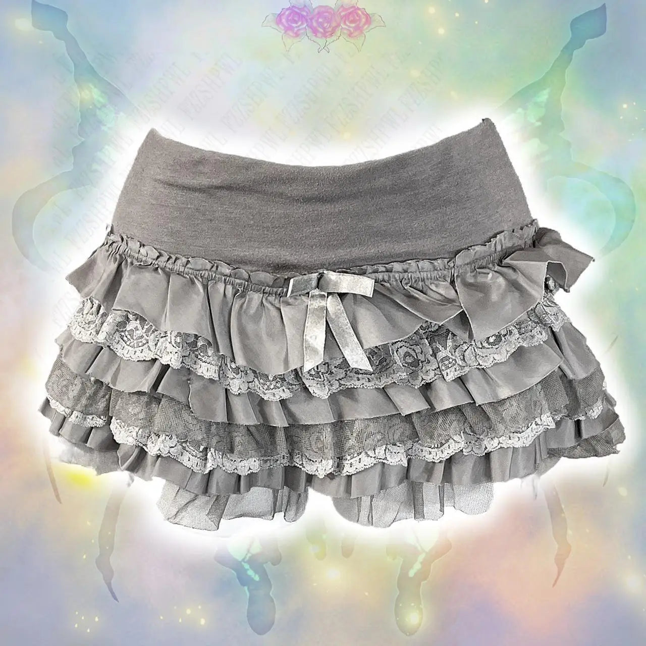 Ruffle gray skirt