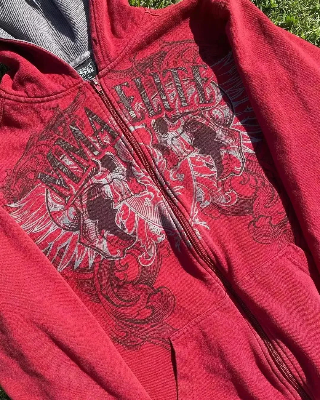 Red skating hoodie