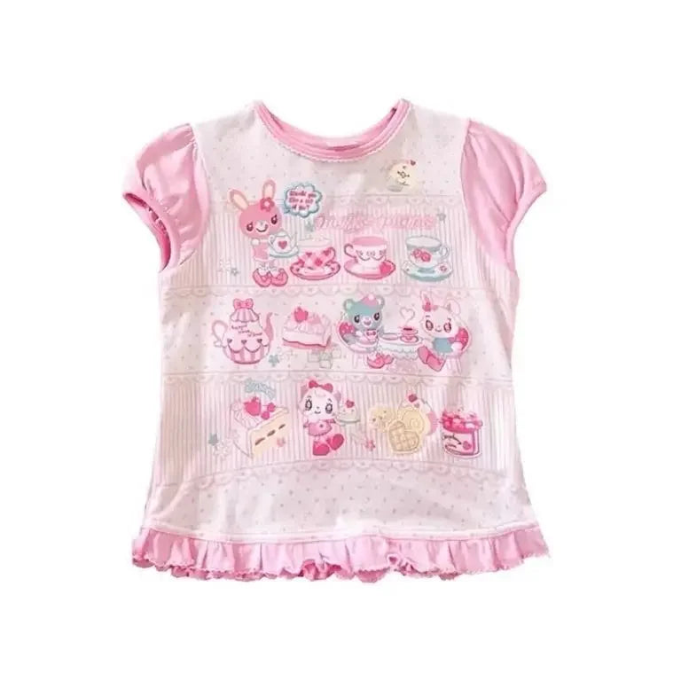 Kawaii bear teacup party shirt