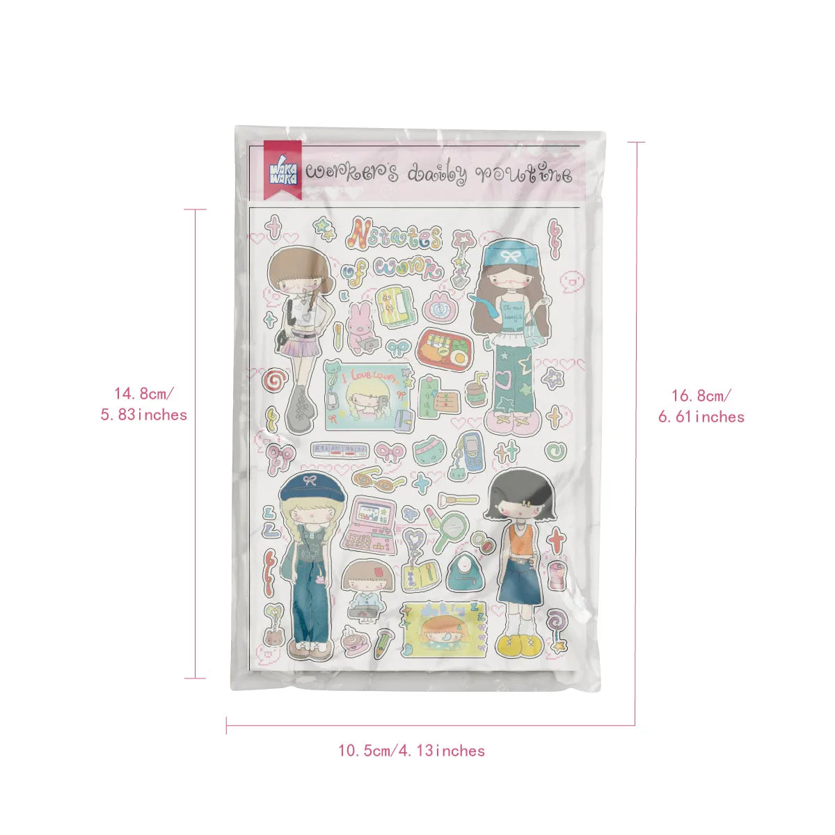 Girls characters sticker sheets