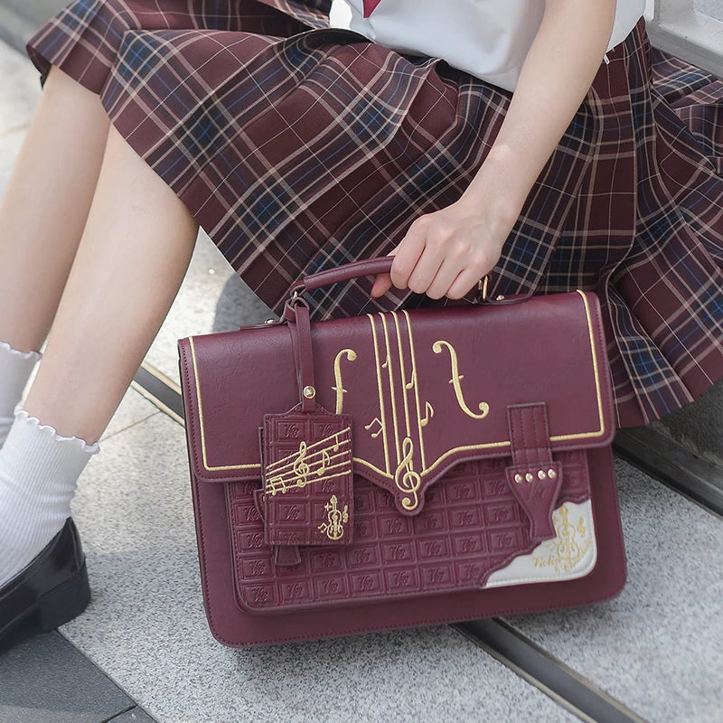 vintage piano hand&shoulder bag