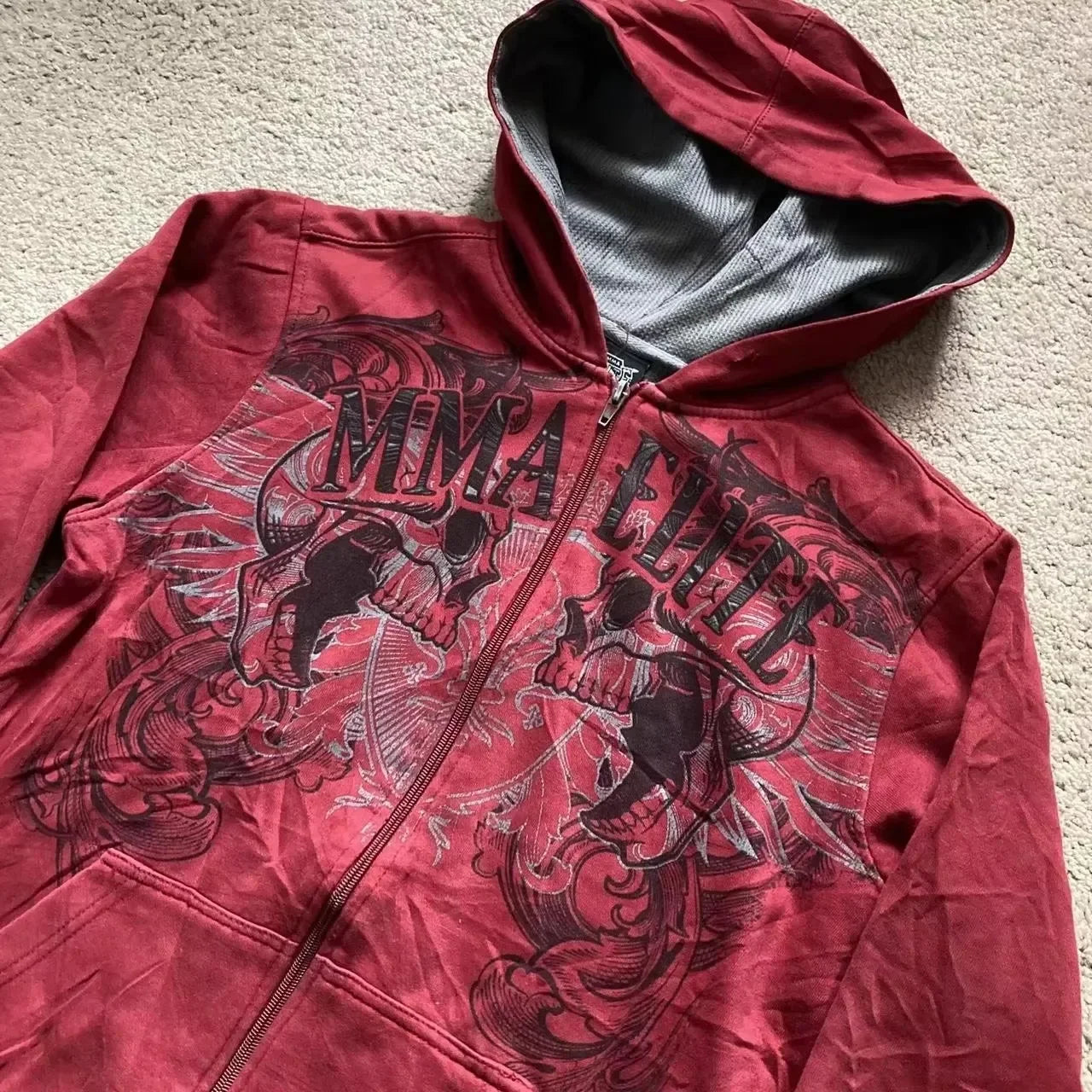 Red skating hoodie