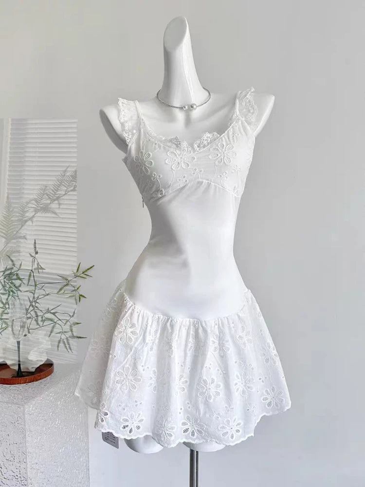 Blue summer lace dress