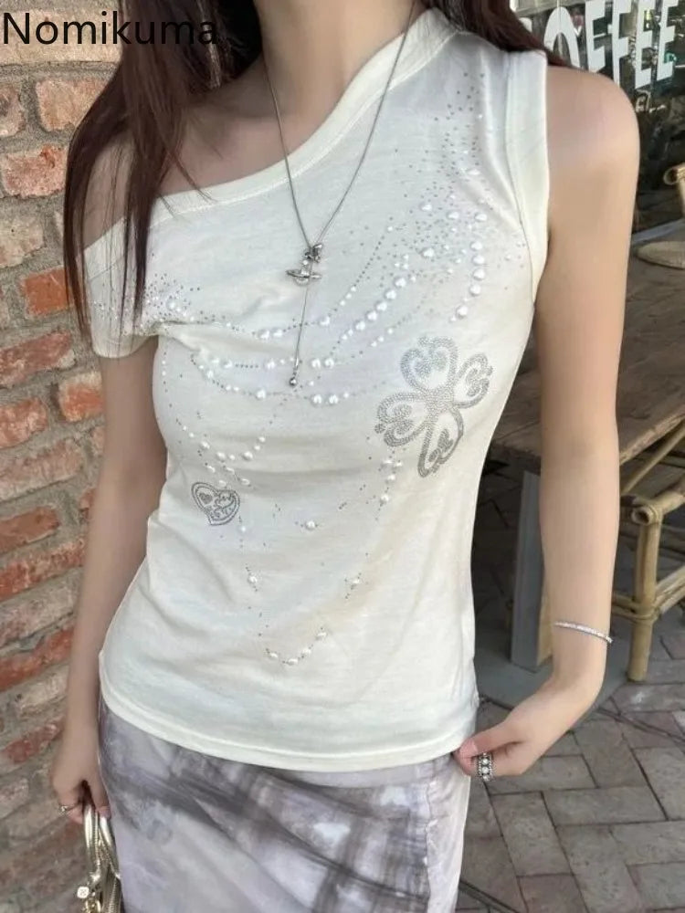 Pearl Clover Y2K top