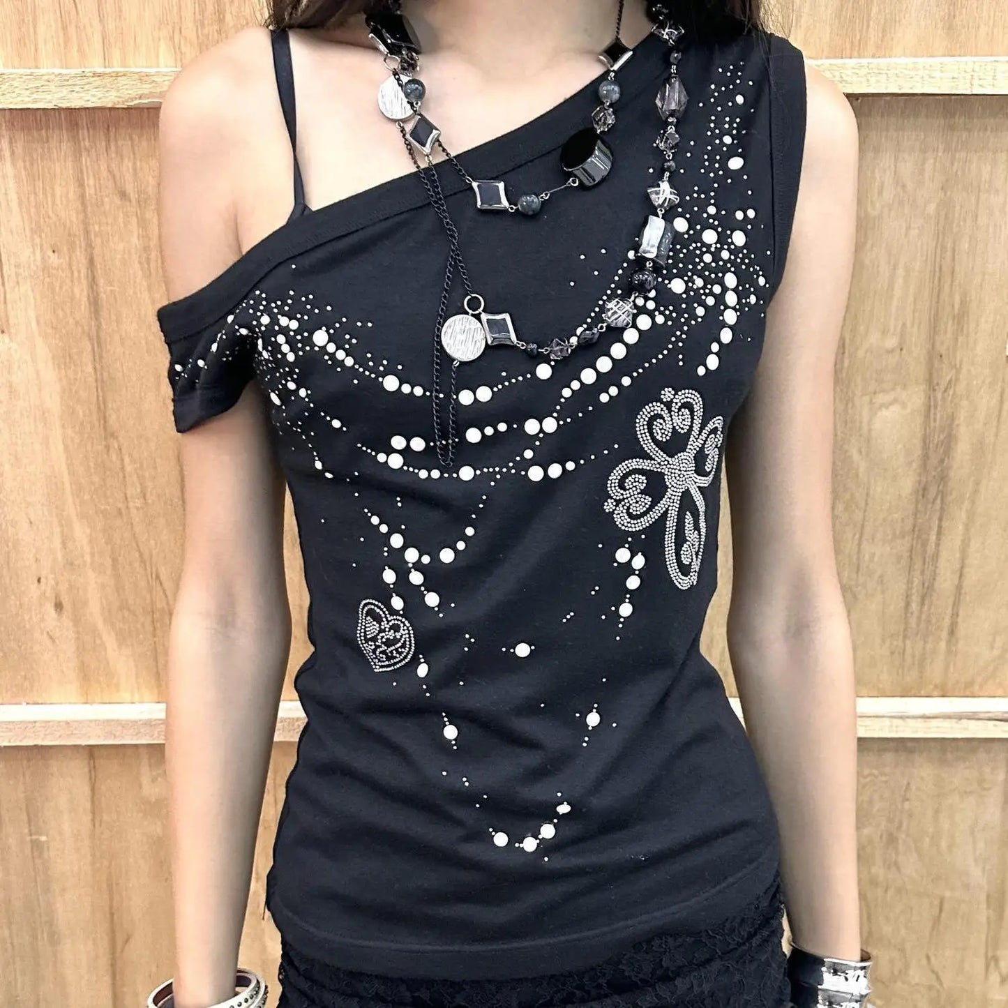 Pearl Clover Y2K top