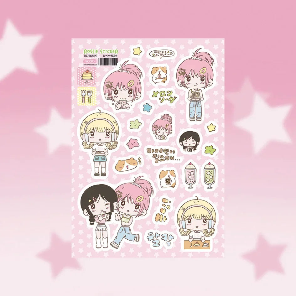 Cute Japanese skool girl sticker sheets