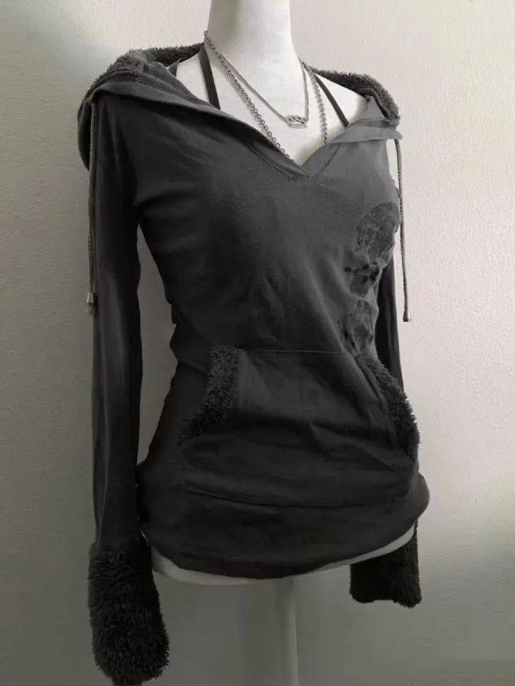 Horror protagonist pullover skul hoodie