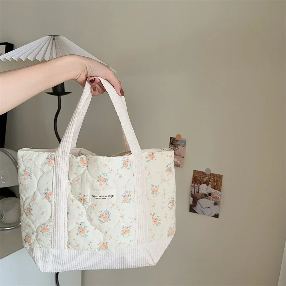 Sweet Floral Soft Cushion Shoulder Bag