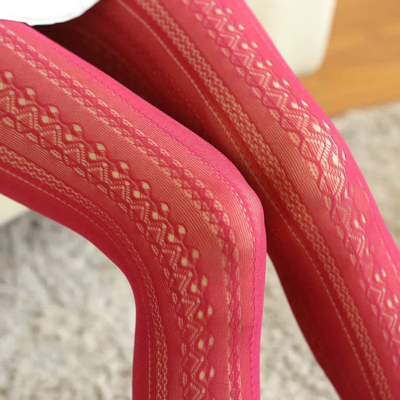 soft pattern color tights