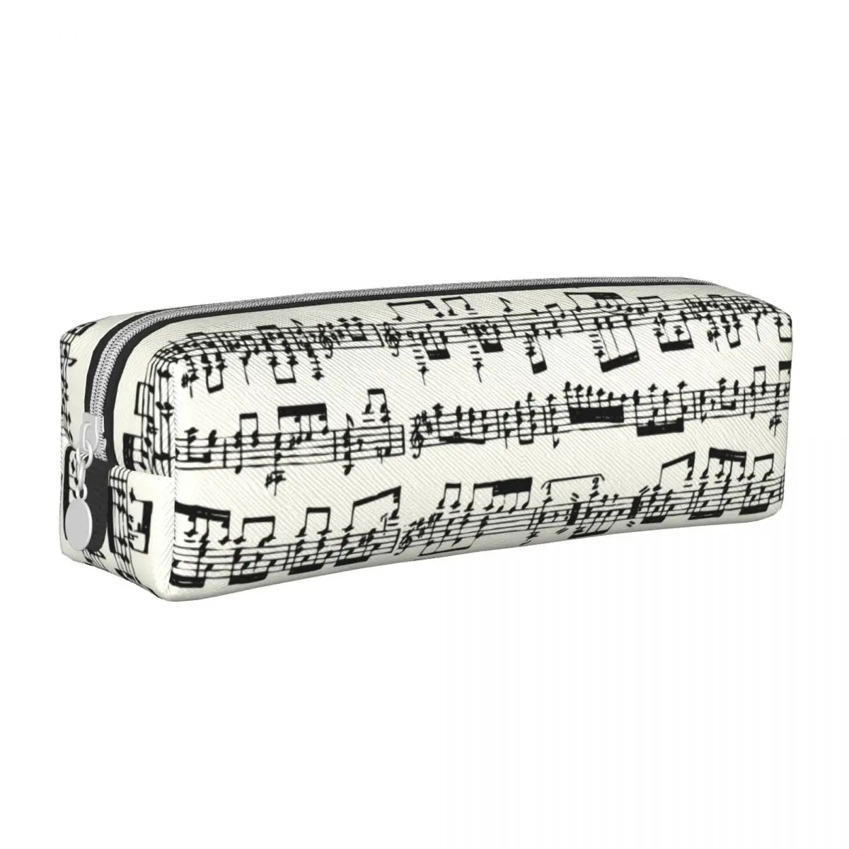 piano notes pencil case white