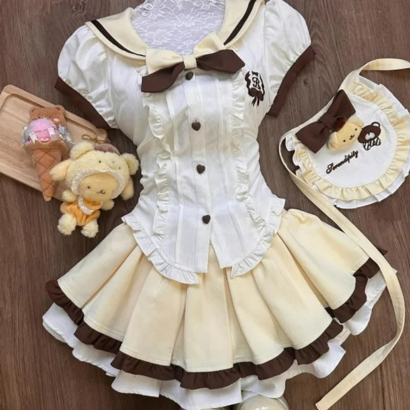 Yellow shoujo kawaii set