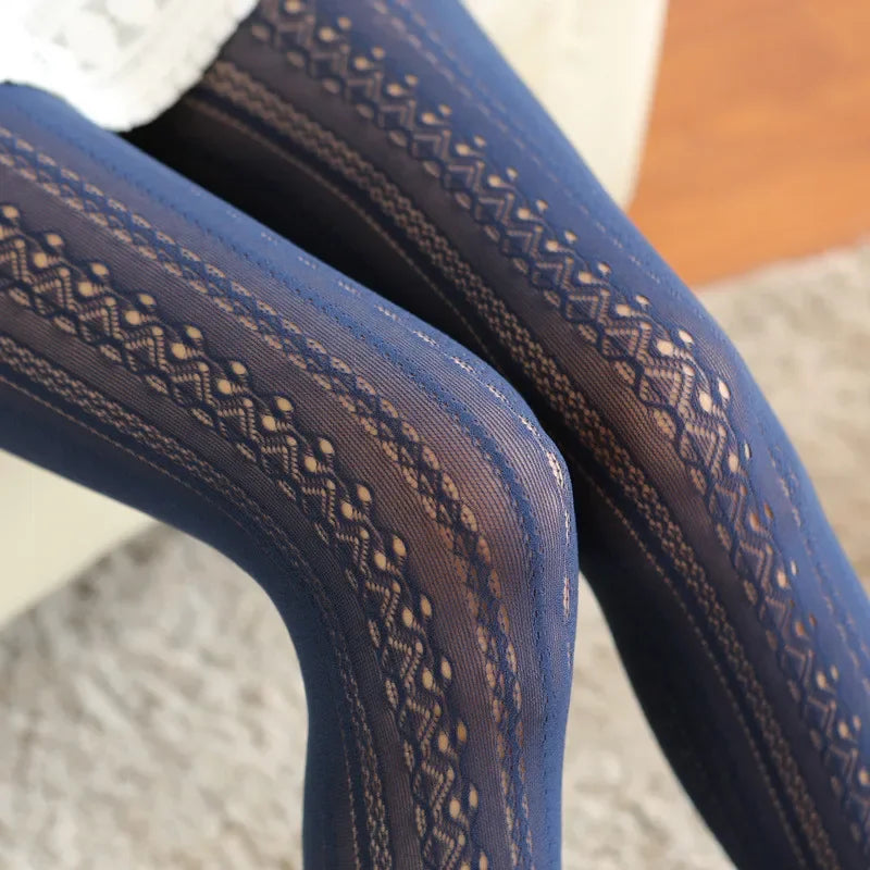 soft pattern color tights