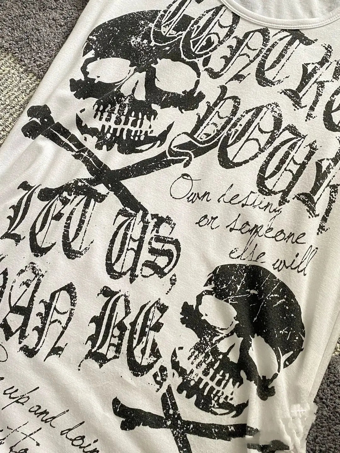 Y2K Vintage Skeleton T-Shirt