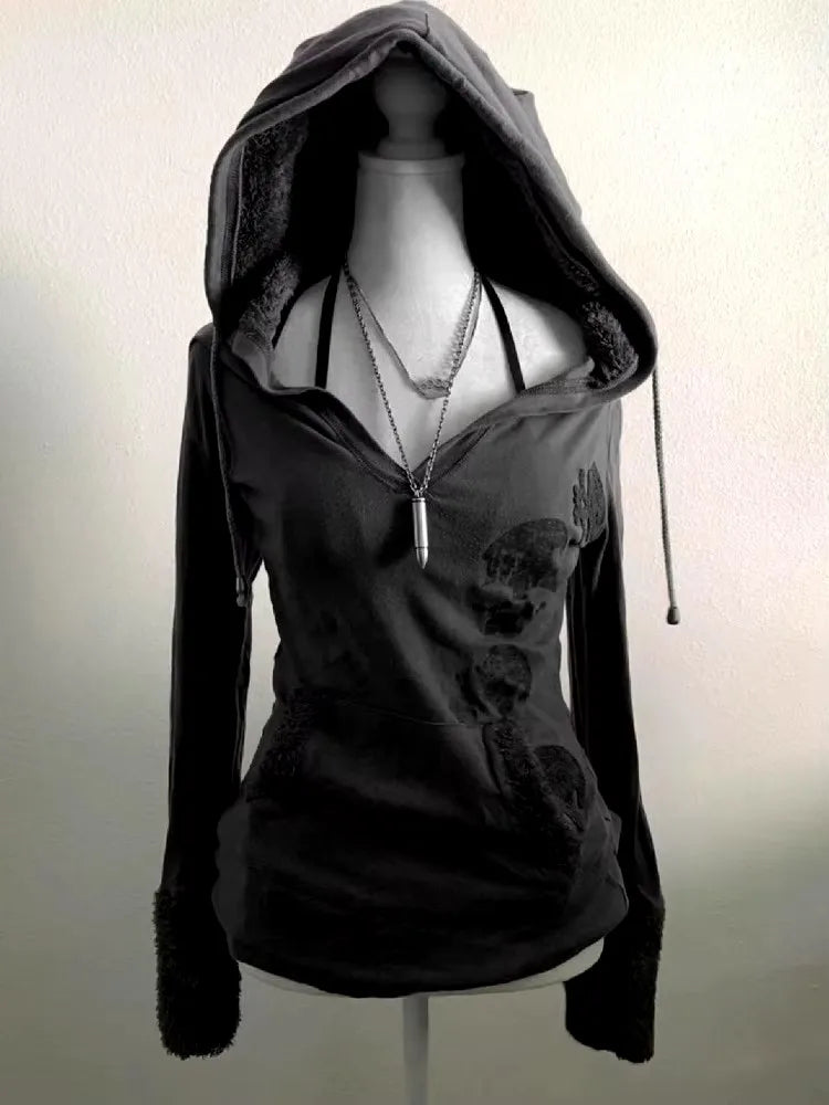 Horror protagonist pullover skul hoodie