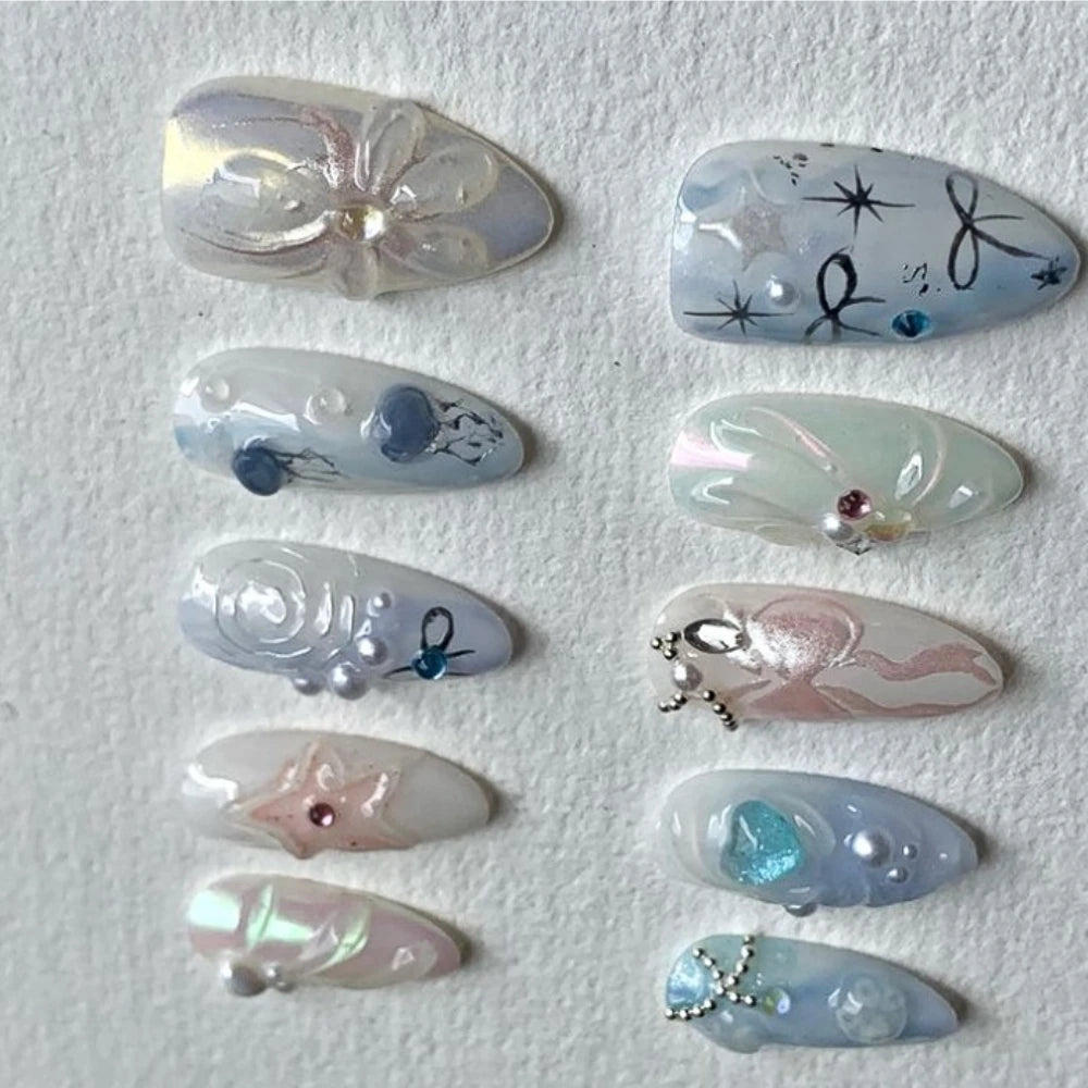 Ocean Shell Press On Nails