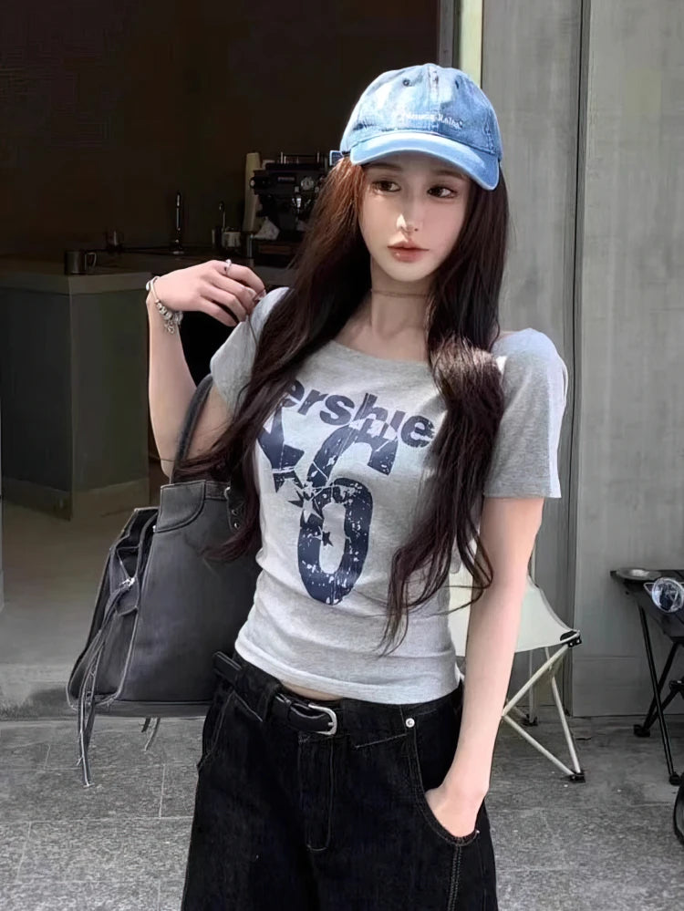 Sporty off shoulder top