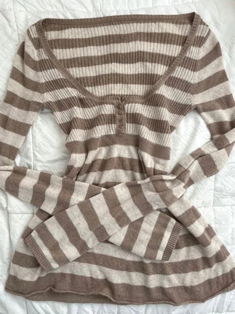 Striped Down Town Top