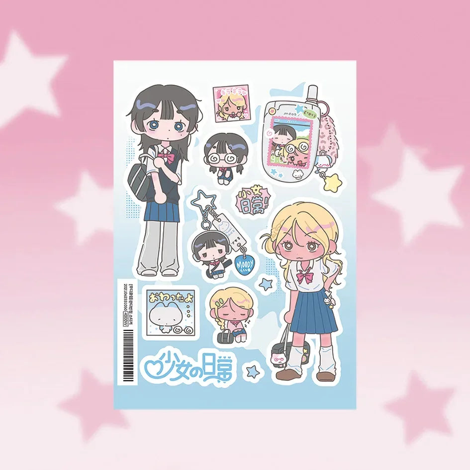 Cute Japanese skool girl sticker sheets