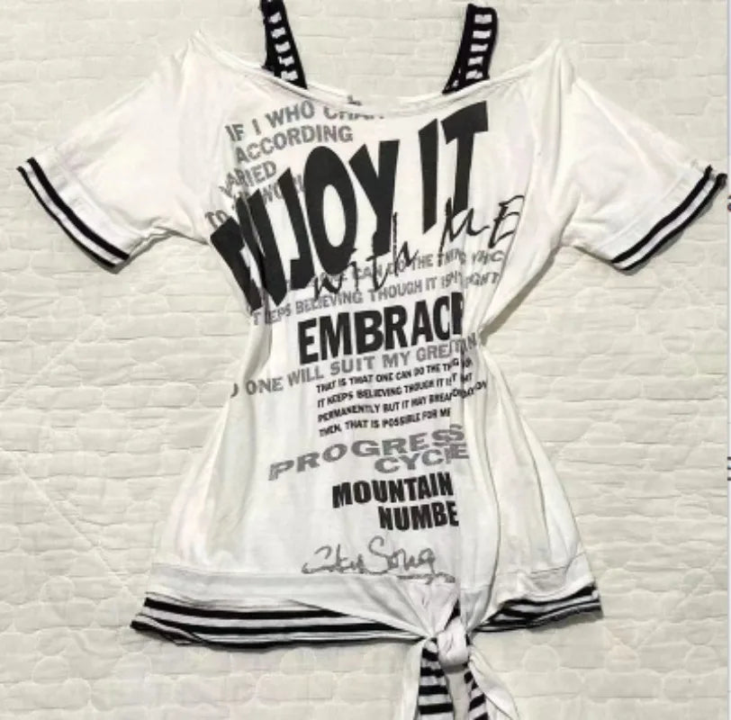 Y2K Two Attached Pieces Striped