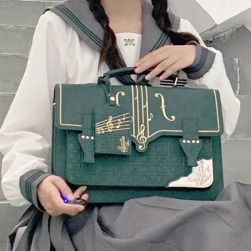 vintage piano hand&shoulder bag