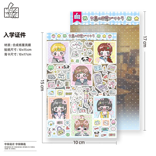 Anime high school stickers