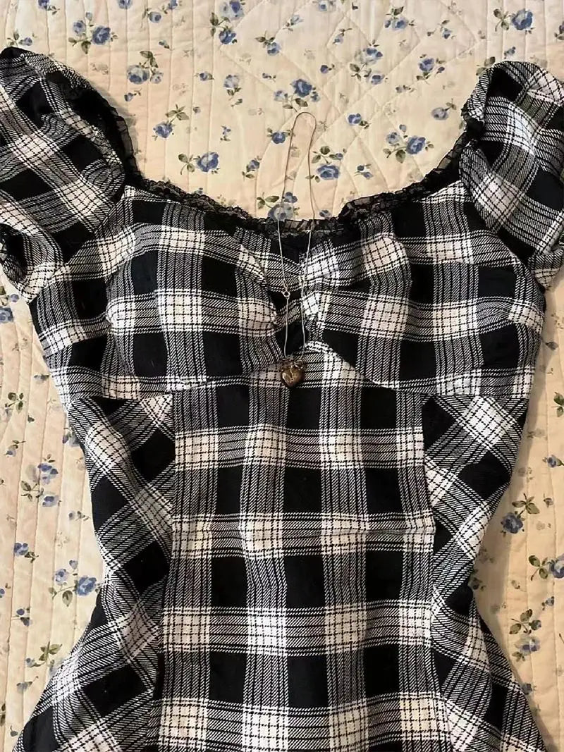 Black Pattern Horror Protagonist top